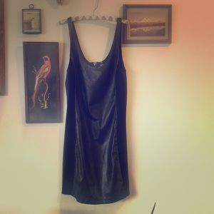 Black free people vegan leather dress